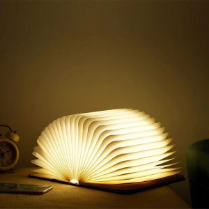Veilleuse livre LED pliable USB — érable
